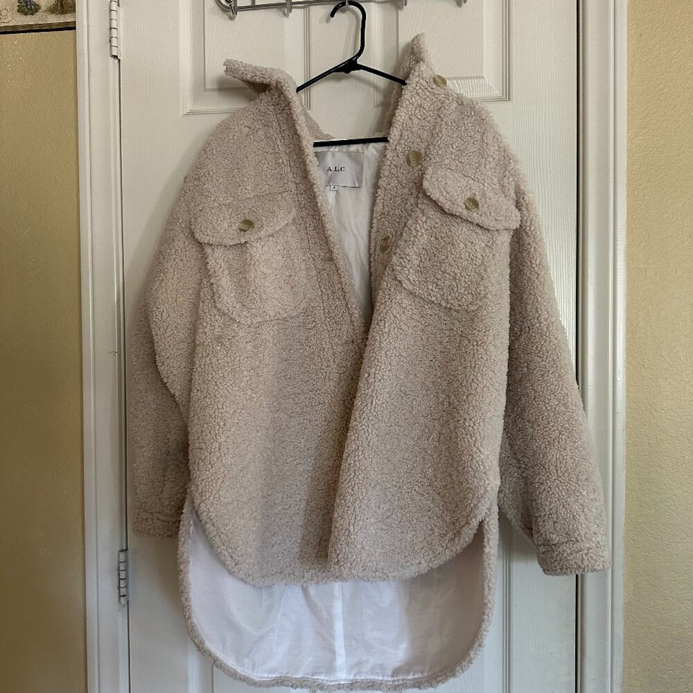 A.L.C. Cozy Teddy Jacket in Neutral